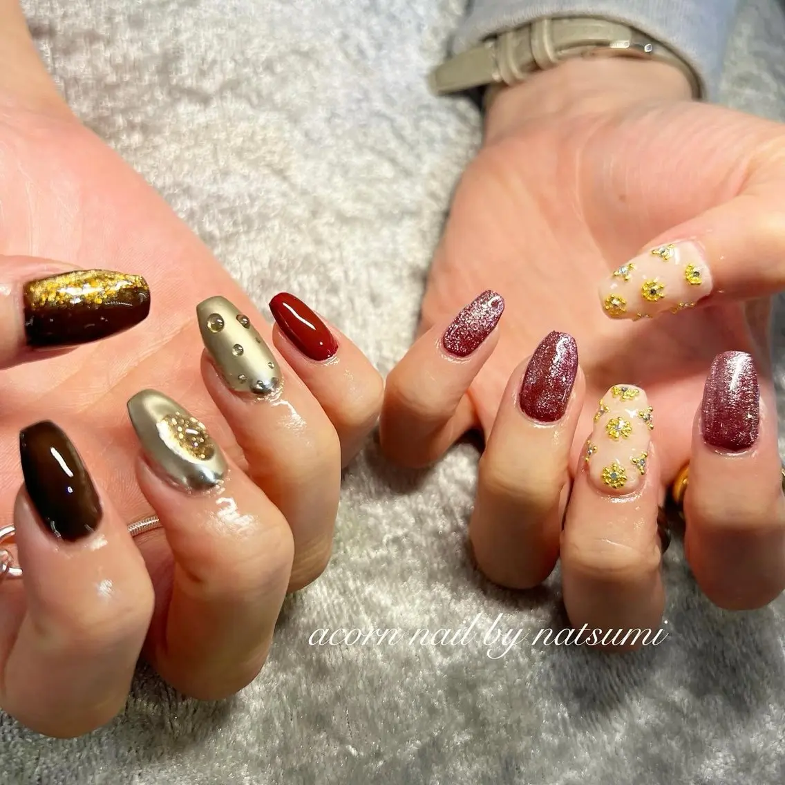 ネイル 冬ネイル クリスマス 【池袋】nuts nail なつみのネイルデザイン