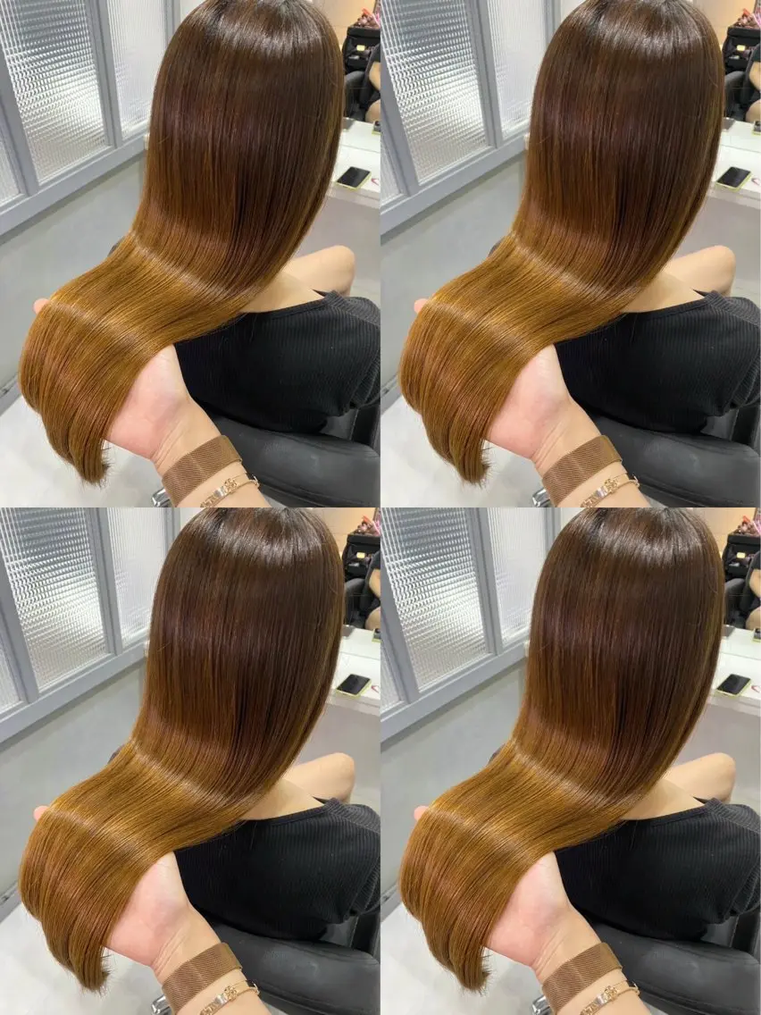 ロング カラー ヘアカラー トリートメント 🦋REISA🦋 エクステ×ハイトーンのヘアスタイル