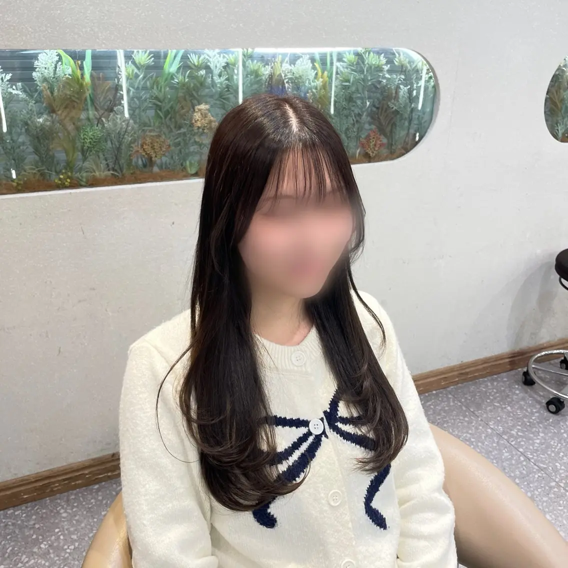 ロング 顔周りカット レイヤーカット 穴吹 涼のヘアスタイル