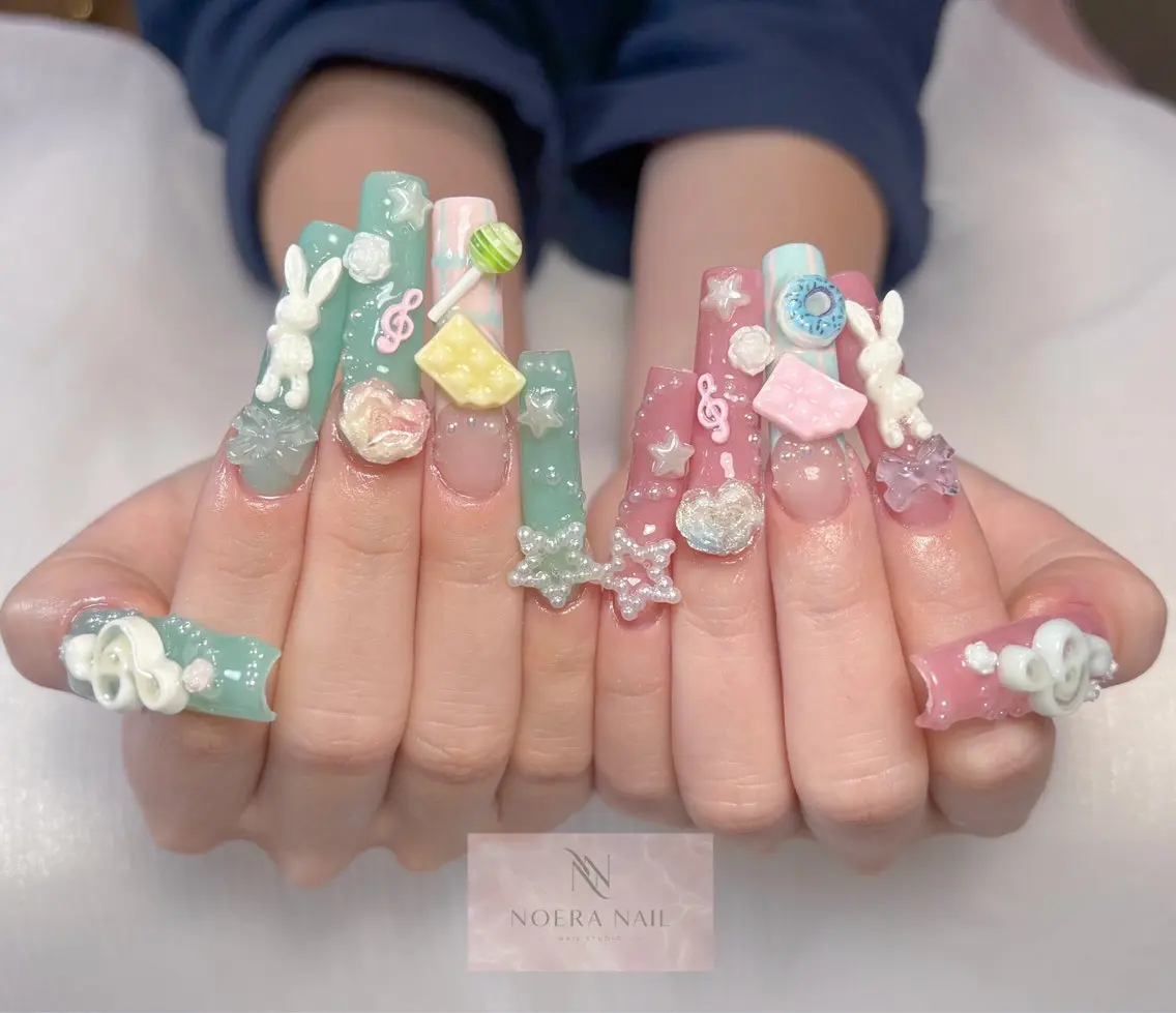 ネイル ハンドネイル ハンドケア NOERA NAIL チップ長さ出し大塚店のネイルデザイン