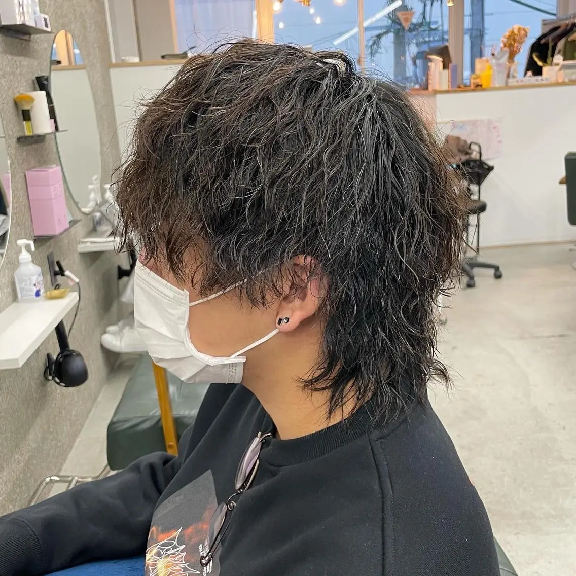 パーマ メンズ Lull1人美容室 バレイヤージュのヘアスタイル