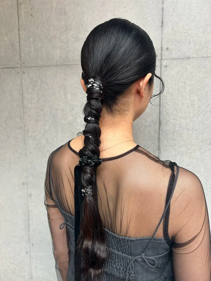 ロング ヘアアレンジ ヘアセット 勝野 麻美のヘアスタイル
