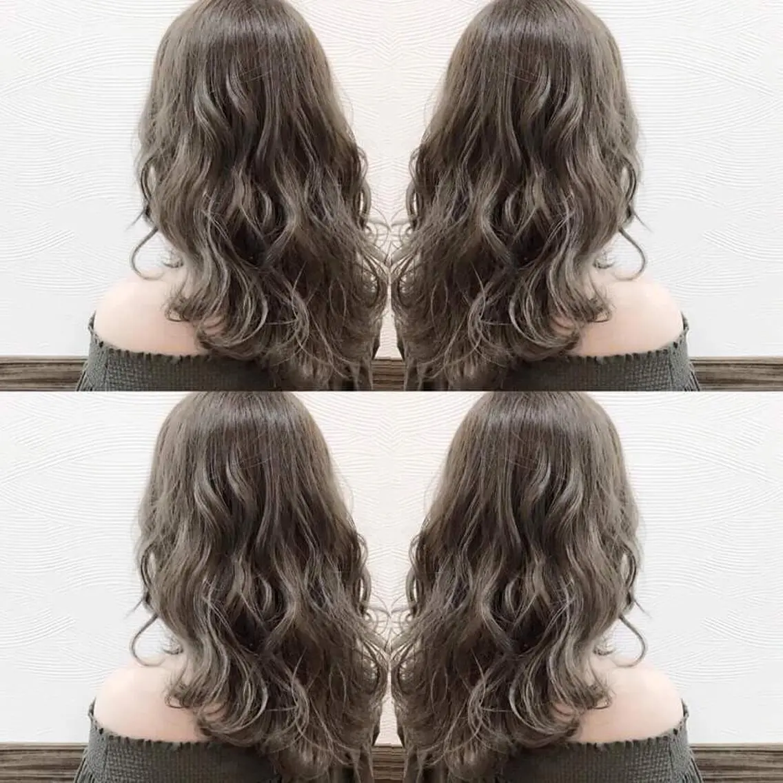 ロング カラー パーマ バレイヤージュ ベージュカラー レイヤーカット ✖️リーアキト LEEAKITO✖️のヘアスタイル