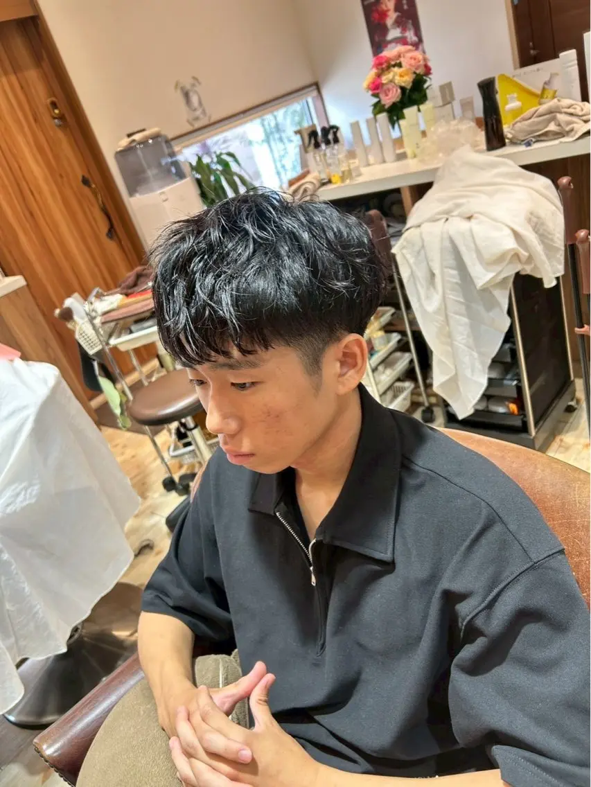 メンズ マッシュ メンズパーマ 高木 みよのヘアスタイル