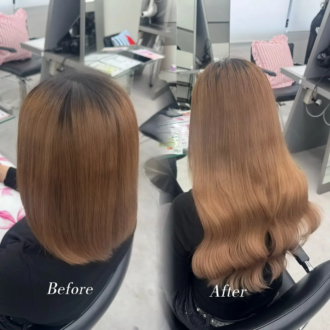 ロング シールエクステ エクステ 顔周りカット ハイライト ロング カット エクステ 横浜 エクステ🎀/ カラー🌙┊︎もものヘアスタイル