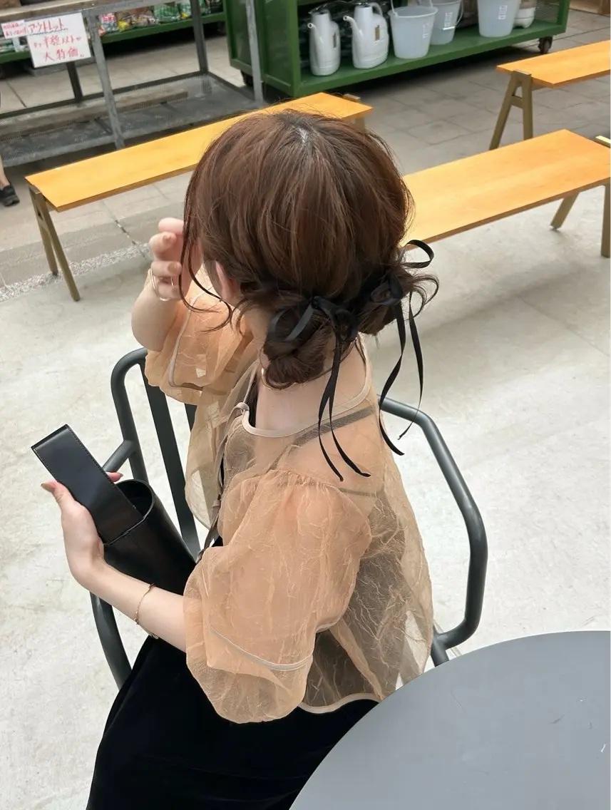 【 1日可愛い 】ツヤカラー + ヘアセット 🧸の写真