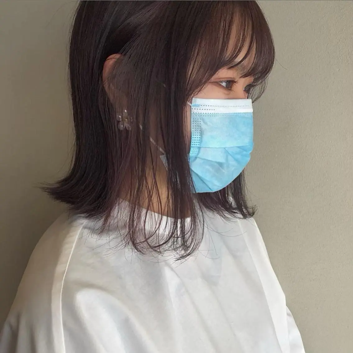 ミディアム カラー ブラウンカラー ピンクカラー ピンクブラウン カット ヘアカラー yajima Moemiのヘアスタイル