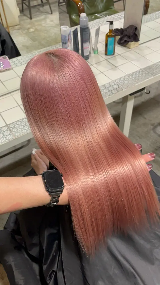 ミディアム カラー ヘアアレンジ ヘアカラー トリートメント 菅宮 皐のヘアスタイル
