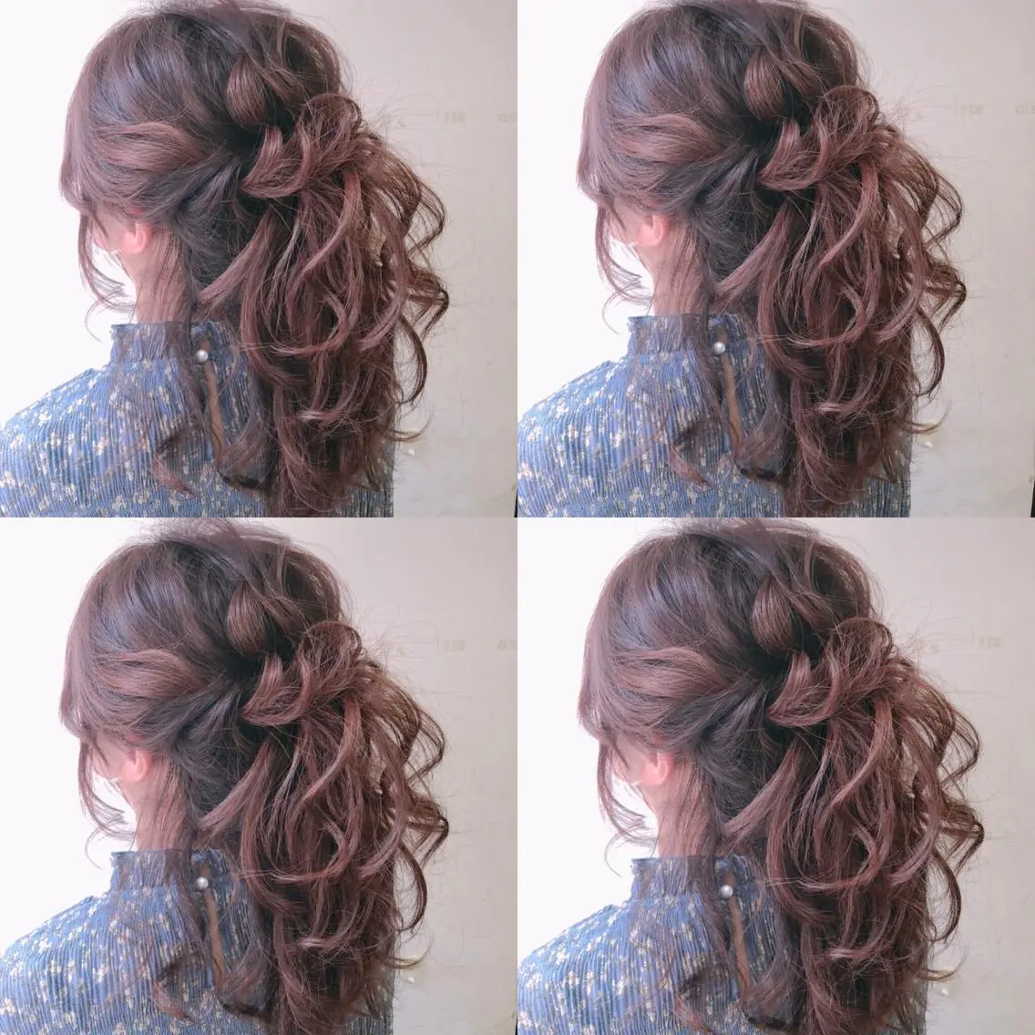 セミロング ヘアアレンジ ハーフアップ ヘアセット 🌷MAYU 🌷のヘアスタイル