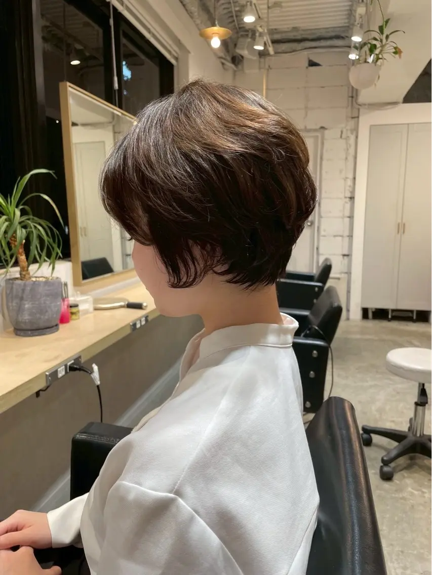 6/6大募集中🌿ショートの方におすすめ🌿毛流れワンカールパーマ×カット無料💇🏼♀️の写真