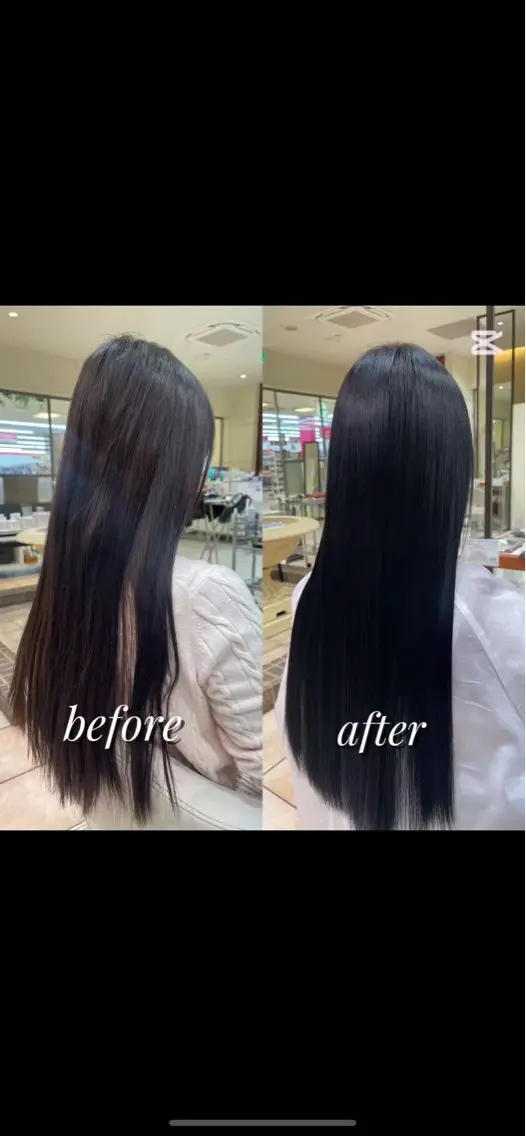 ロング 髪質改善 カット 縮毛矯正 トリートメント カネヒラ リョウスケのヘアスタイル