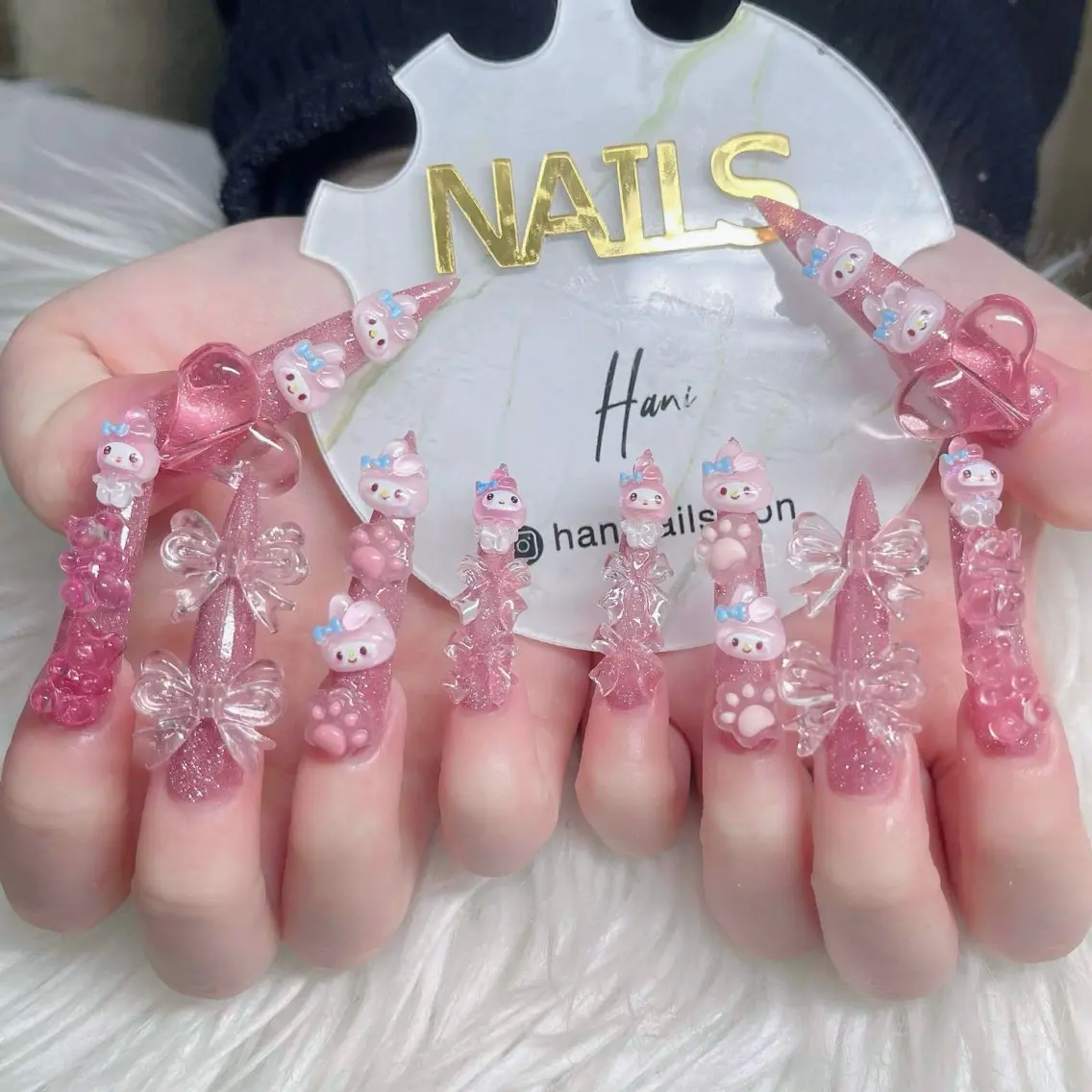 ネイル フットネイル フレンチネイル グラデーション 韓国ネイル ロングネイル ハンドネイル Hani Nail Salonのネイルデザイン