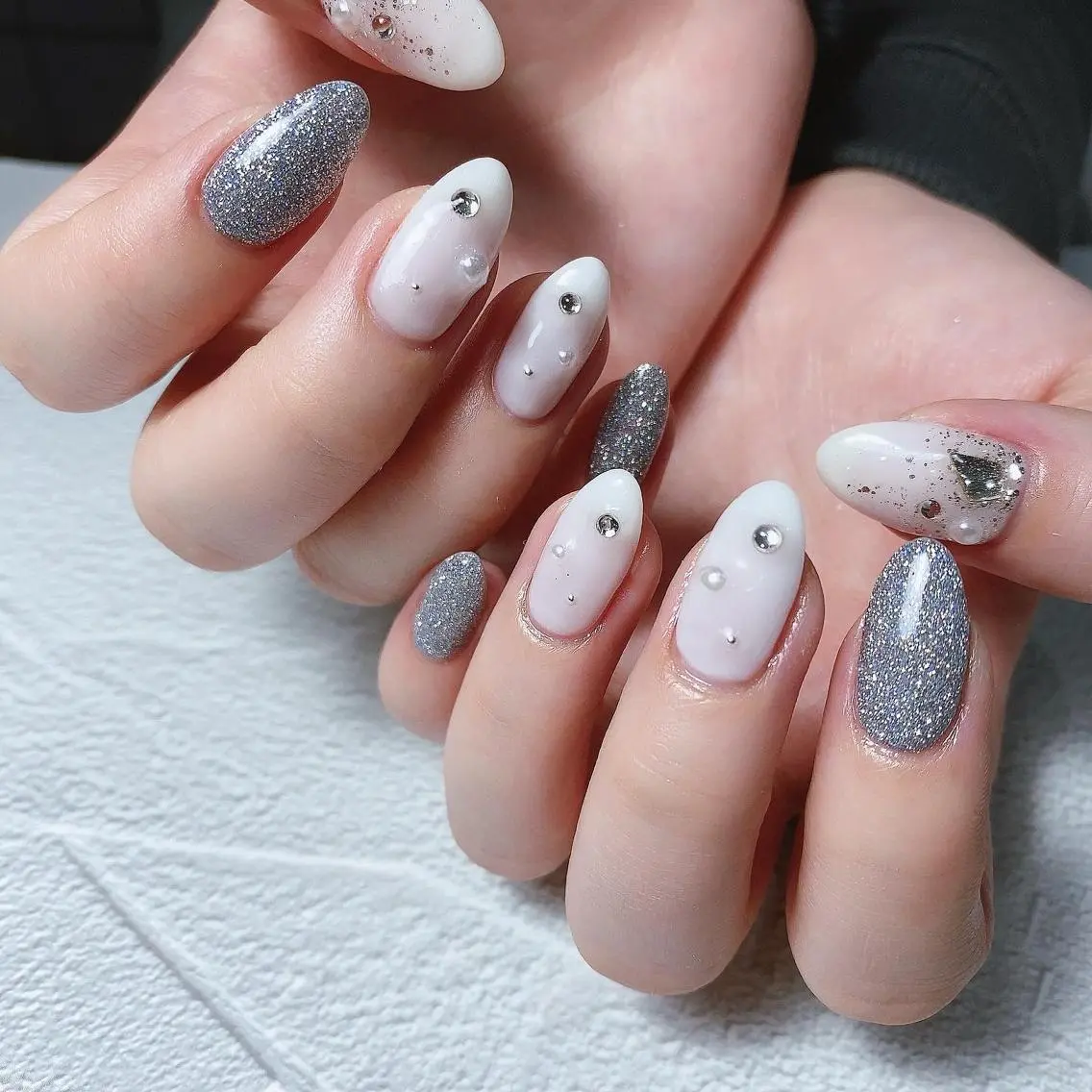 ネイル 渋谷／チップ長さ出し 👑アプレgel-xのネイルデザイン
