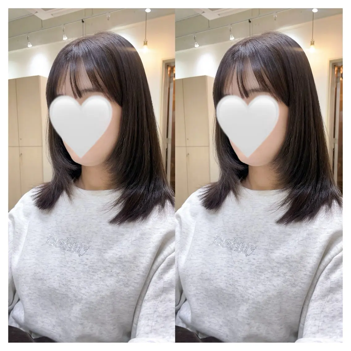 ミディアム カラー カット ヘアカラー トリートメント 村山 茉衣のヘアスタイル
