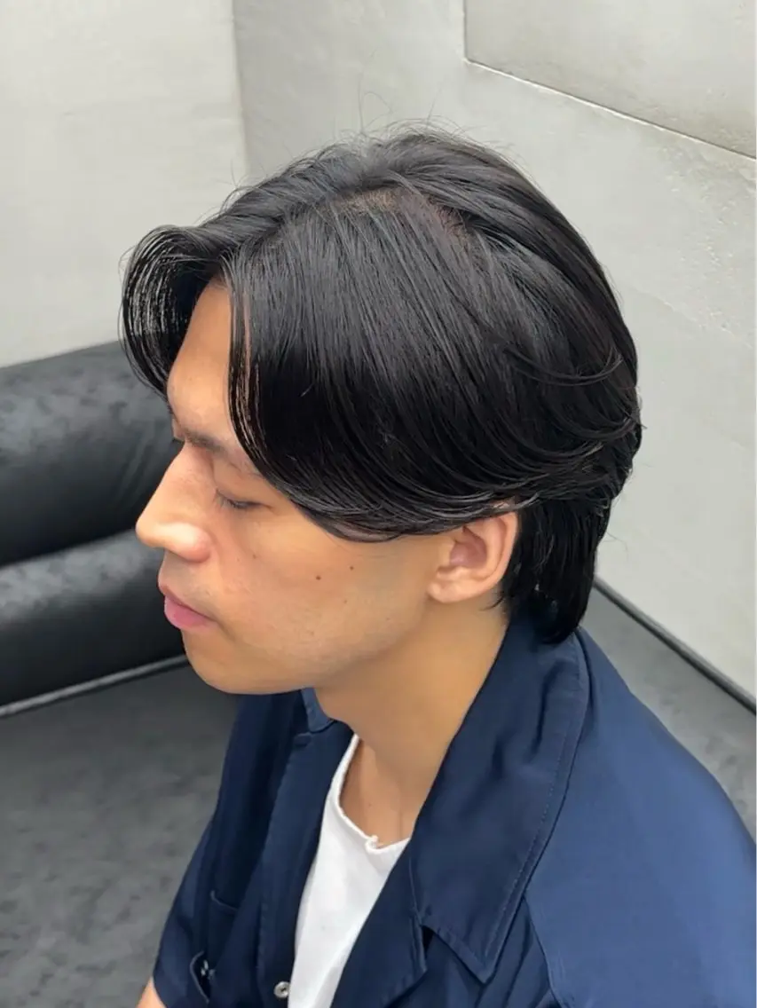ミディアム カット パーマ メンズ特化/モデル 募集中/あこのヘアスタイル