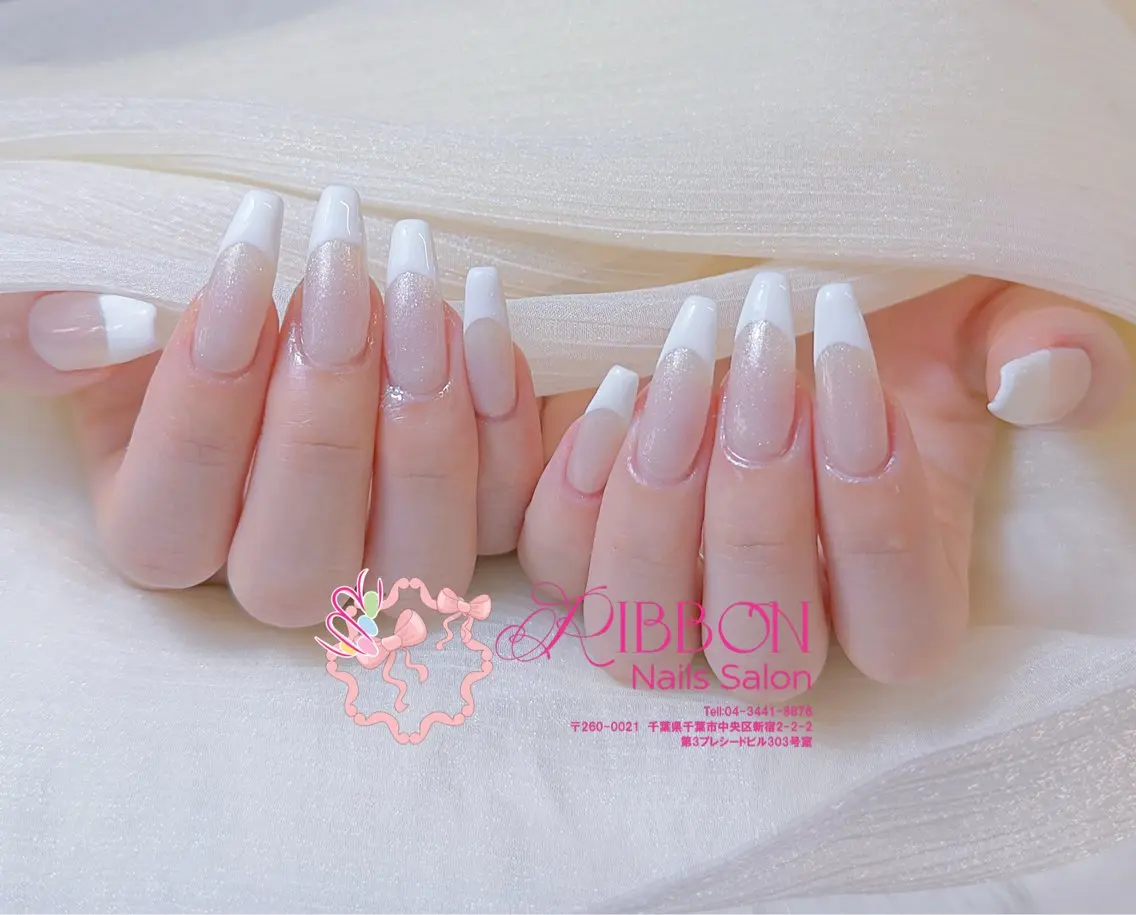 ネイル チークネイル フットネイル フレンチネイル グラデーション 韓国ネイル ハンドネイル Ribbonnail salonのネイルデザイン
