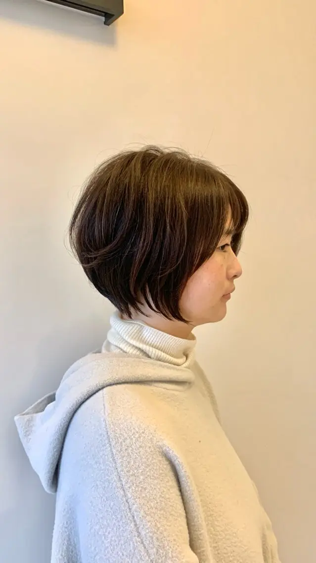 🔴【✨手ぐしとオイルだけでオシャレに✨】カット＋艶フルカラー+トリートメントの写真