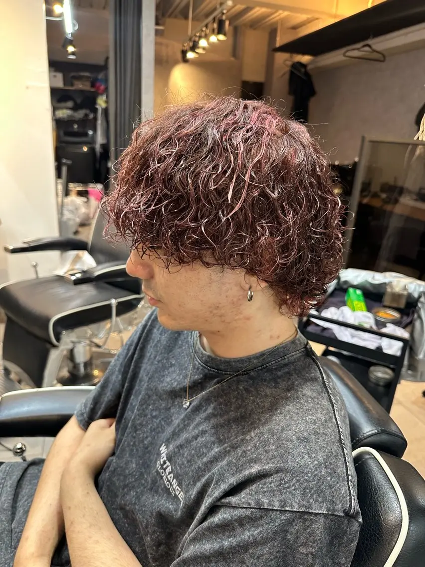 カラー パーマ メンズ 大宮/海外風パーマ 🇺🇸隼也🇪🇸のヘアスタイル