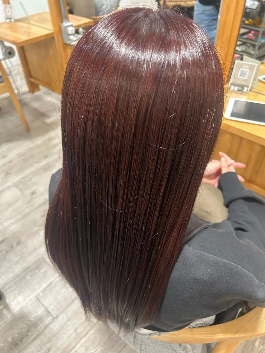 カラー ボルドーカラー モデル様募集中✨ mihoのヘアスタイル