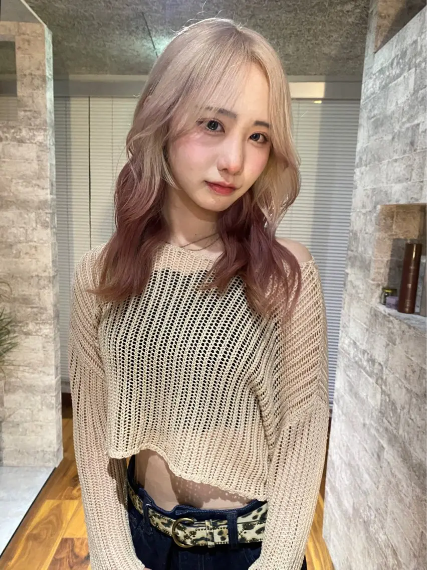 セミロング カラー 似合わせカット カット ヘアカラー トリートメント mai / linoah˚✧のヘアスタイル