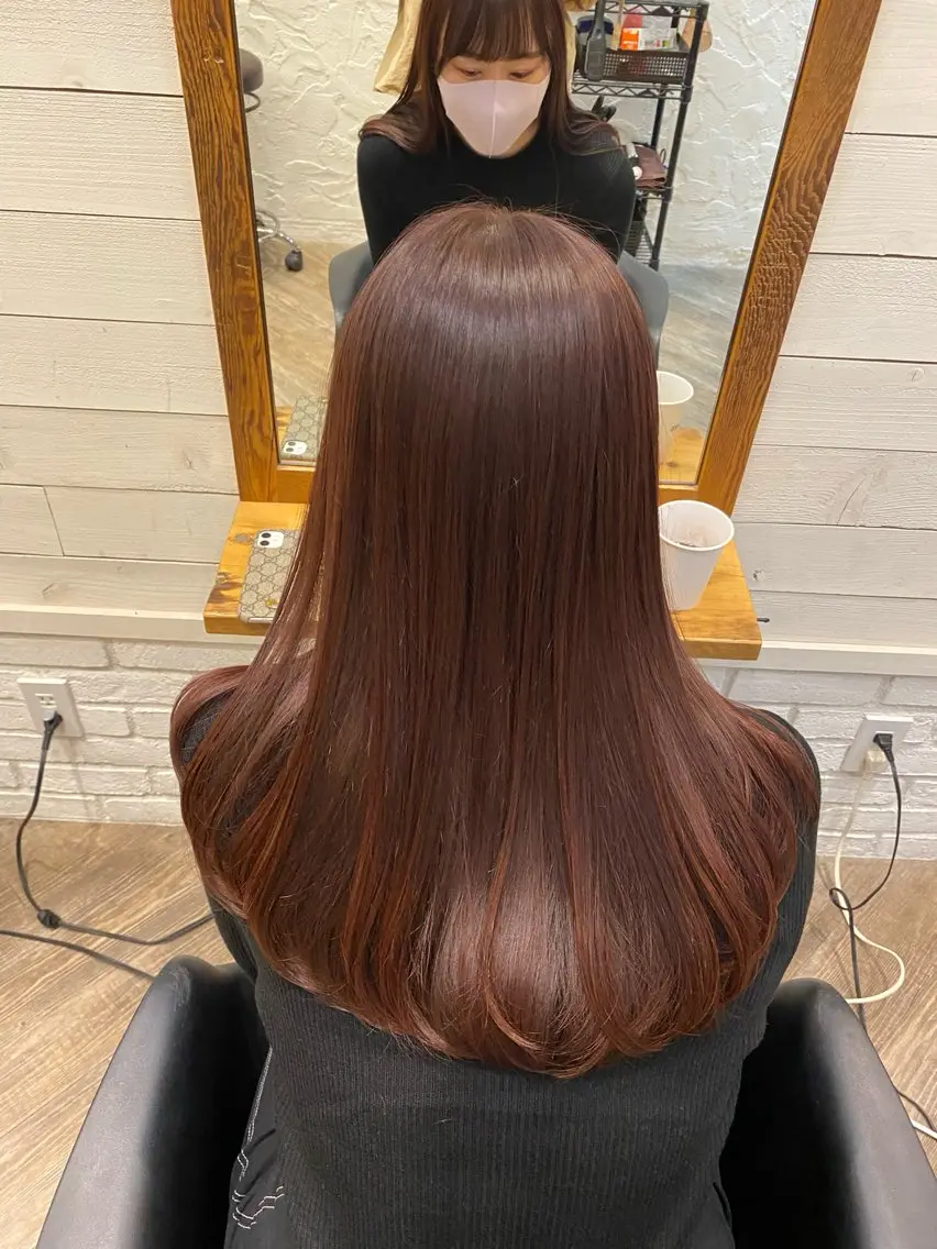 ロング カラー ピンクカラー 🌸透明感艶 カラー🌸Yuukiのヘアスタイル