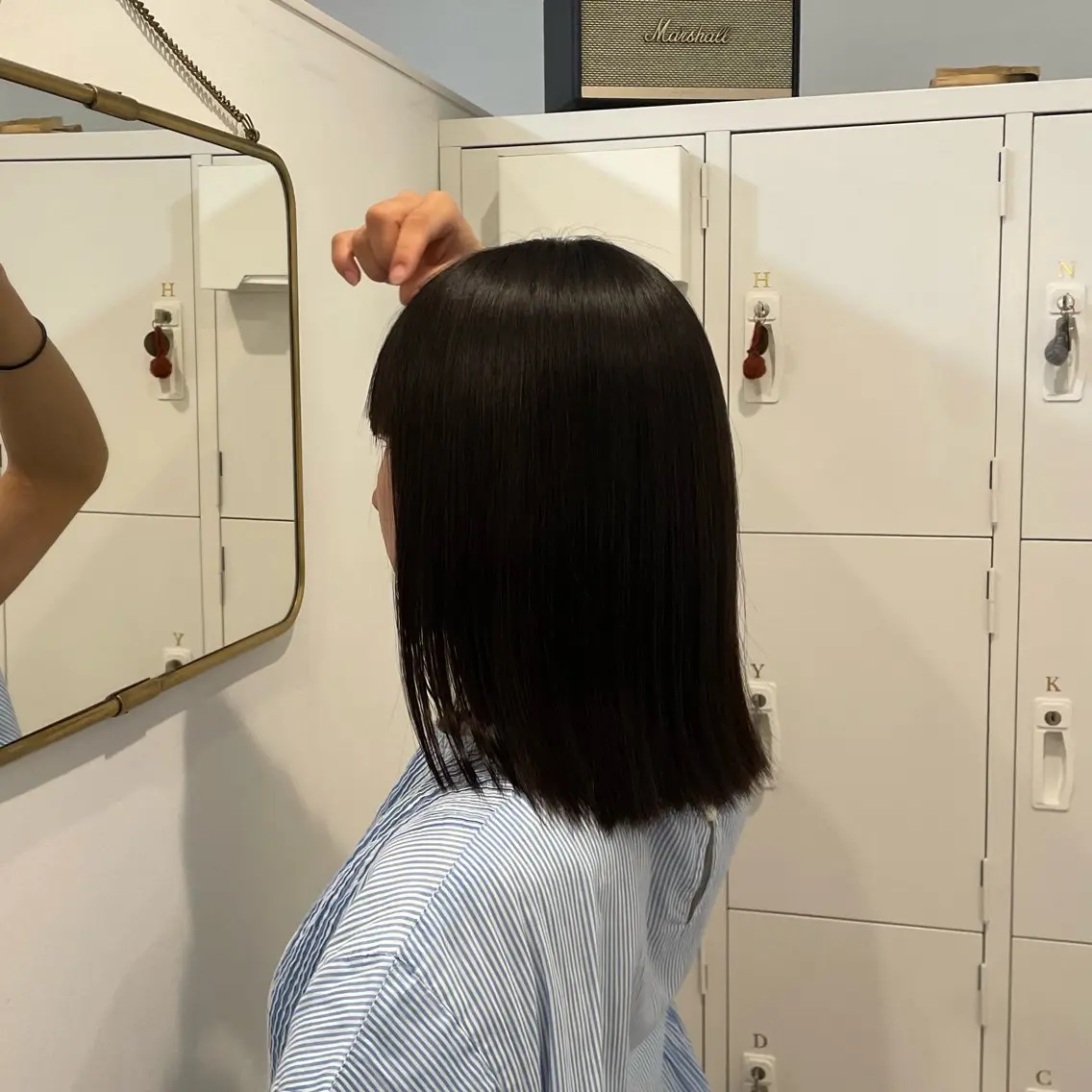 ミディアム 髪質改善 カット ヘアカラー 縮毛矯正 canon/レイヤー /透明感カラーのヘアスタイル