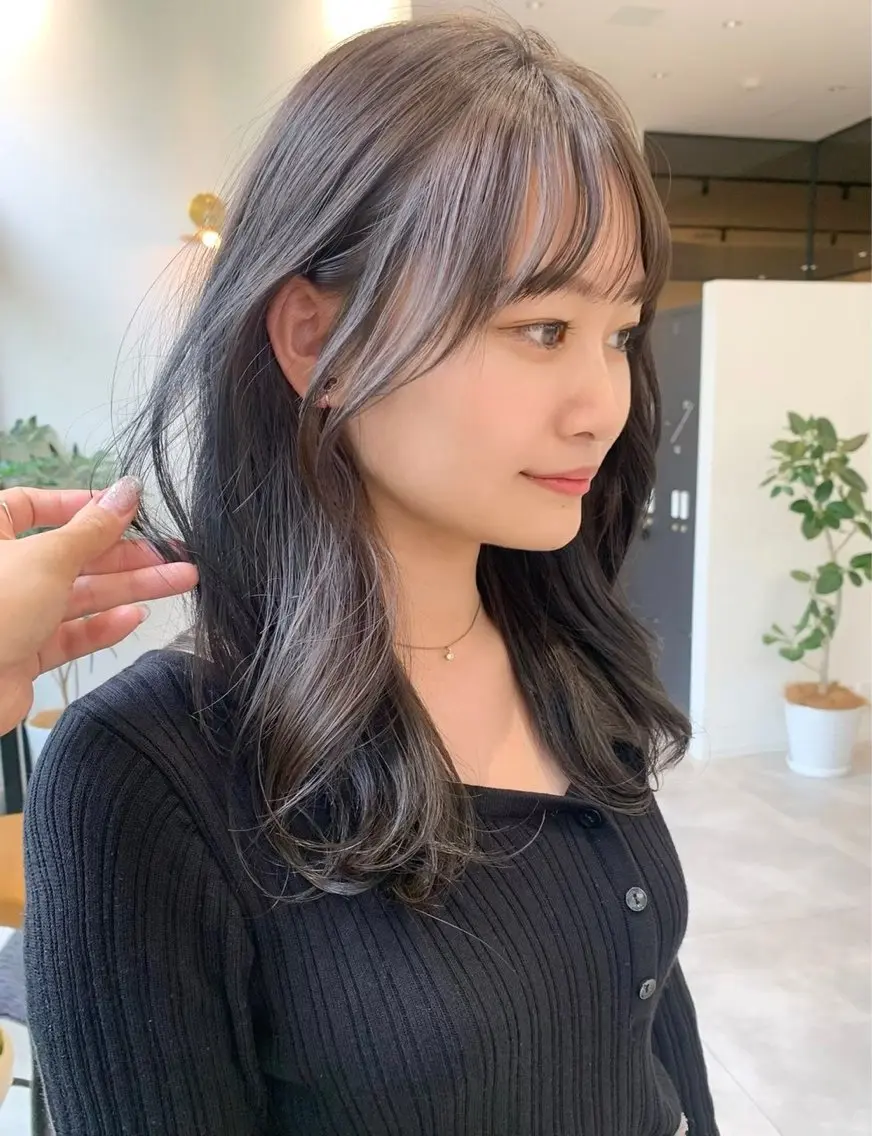ミディアム パーマ カット 縮毛矯正 トリートメント 🪞ボブ特化/顔 まわり🧸mai🎀のヘアスタイル