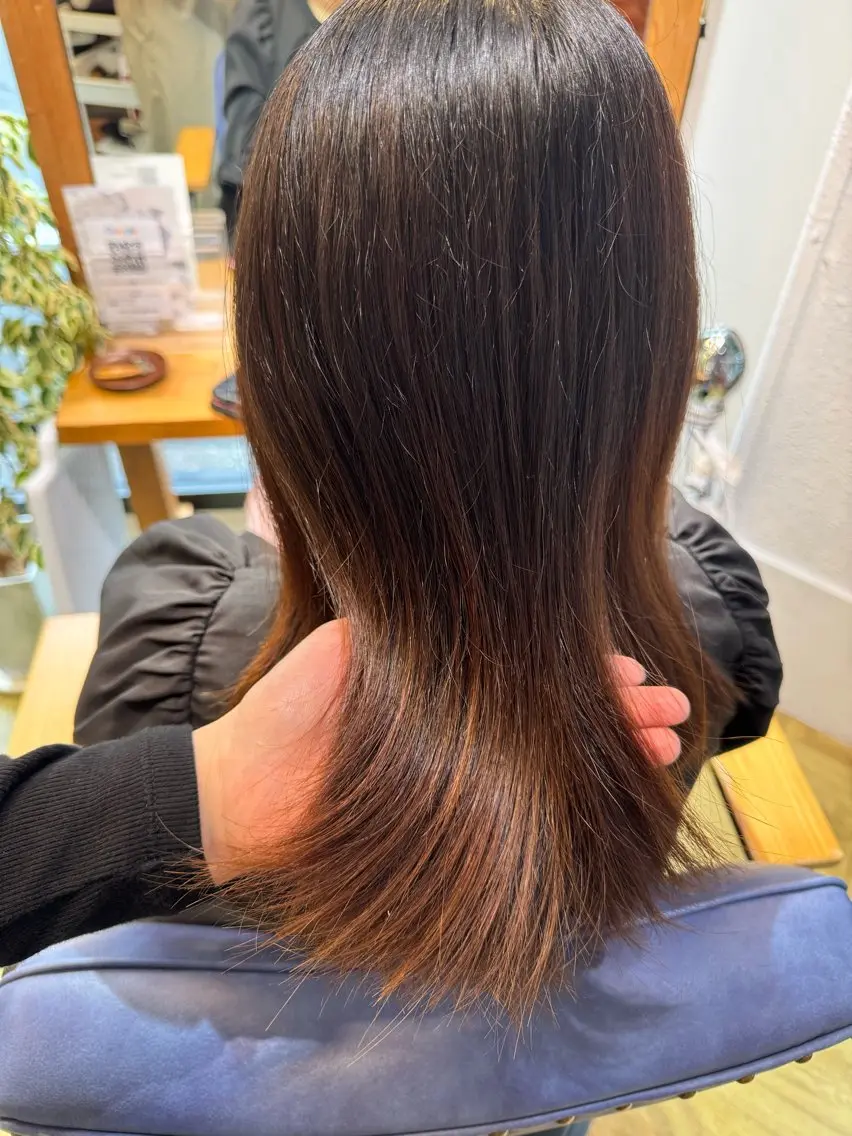ロング 髪質改善 縮毛矯正 トリートメント Kaori🌈透明感 カラー / 髪質改善のヘアスタイル