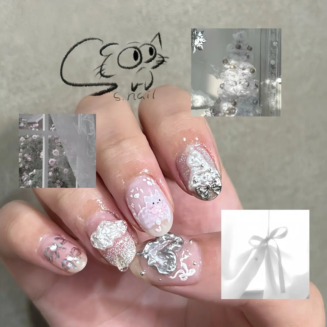 ネイル アートネイル チークネイル フレンチネイル グラデーション マグネットネイル S.nail _のネイルデザイン