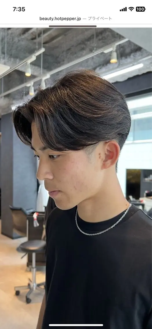 ミディアム メンズカット 鈴木達也のヘアスタイル