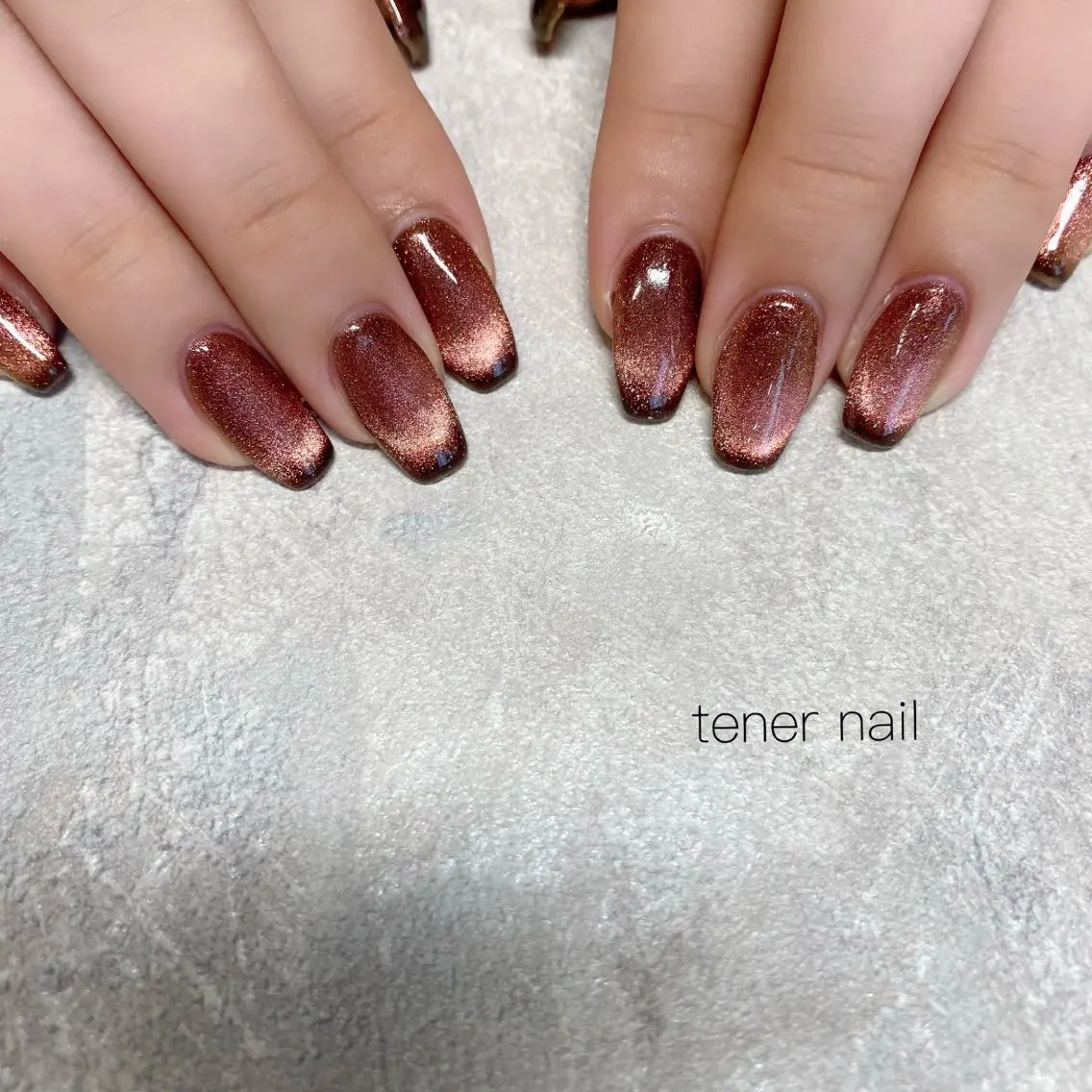 ネイル フレンチネイル マグネットネイル マグネットフレンチ ハンドネイル テネルネイル tener nailのネイルデザイン