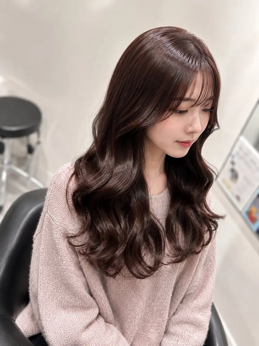 ロング カラー カット ヘアカラー 平田 七海のヘアスタイル