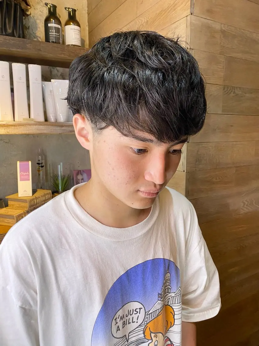 パーマ メンズ メンズパーマ ニュアンスパーマ 千壽 ちよのヘアスタイル