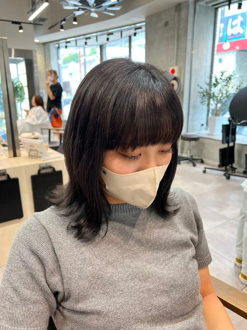 ミディアム カラー ヘアカラー トリートメント 🌞レイヤー×カラー 前川那津美🌞のヘアスタイル