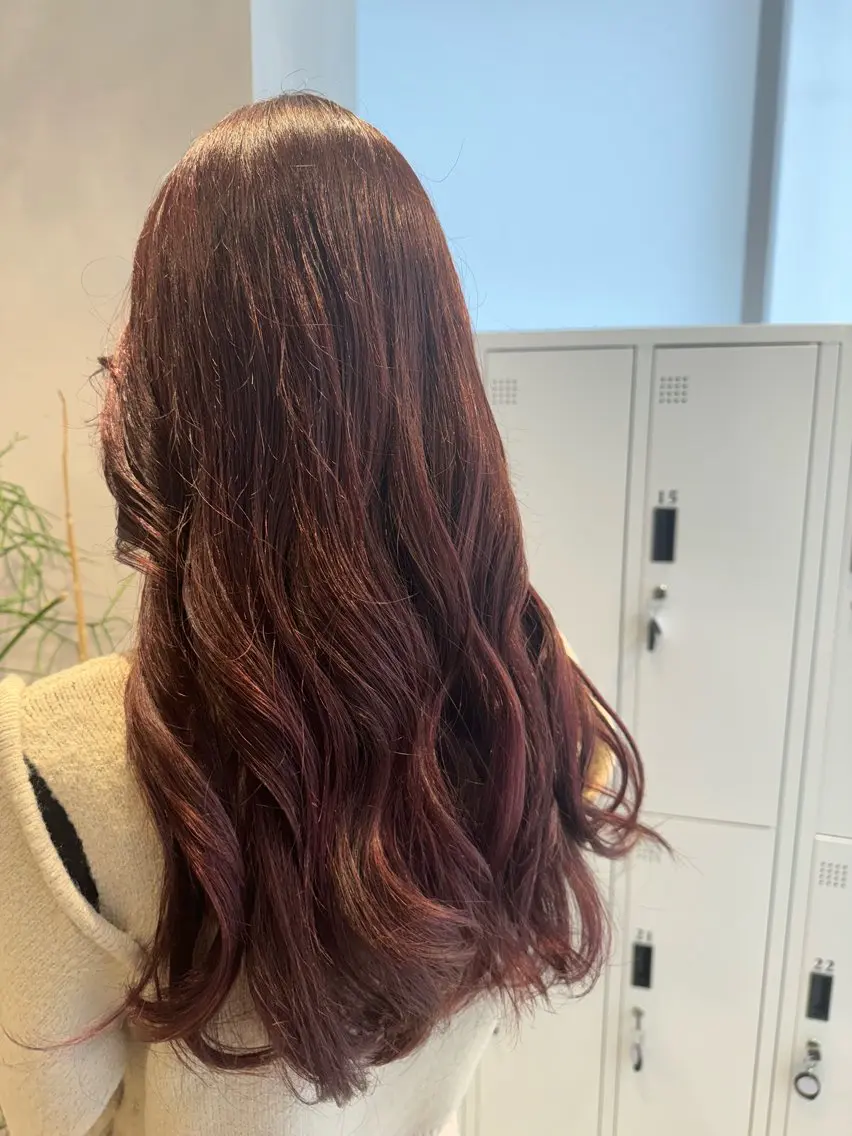 ロング カラー ブリーチ ブラウンカラー ダブルカラー ブリーチなしカラー ピンクカラー カット ヘアカラー トリートメント 透明感カラー✨艶髪 制作🌱山根あゆみのヘアスタイル