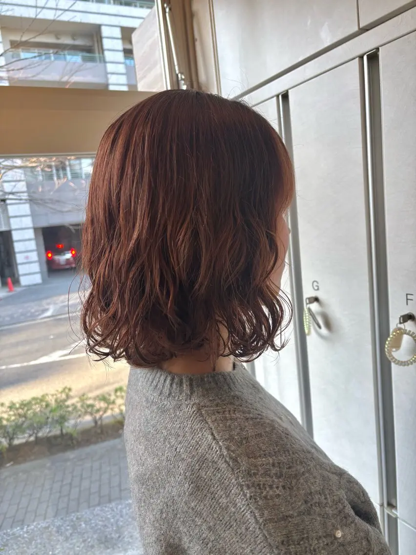 ミディアム パーマ カット パーマ 🎼レイヤー/透明感 カラー/nene♬のヘアスタイル