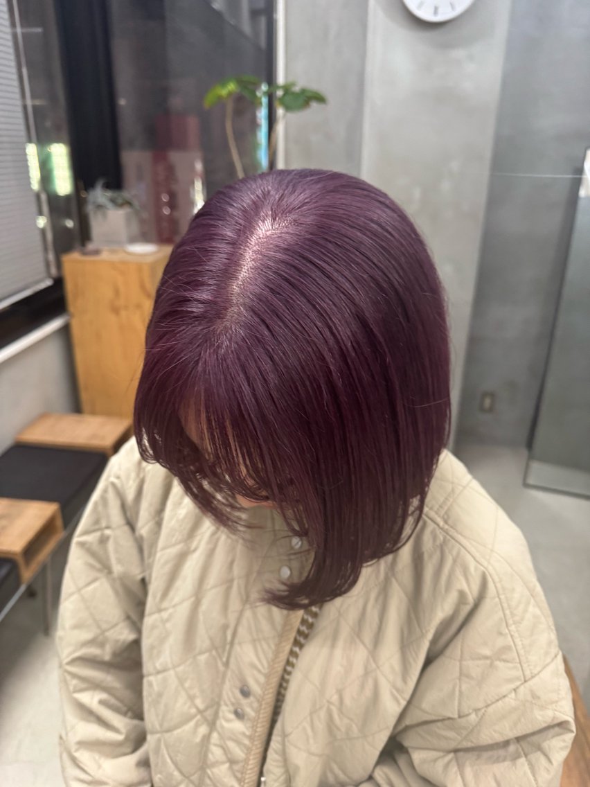 ショート カラー ラベンダーカラー ピンクカラー MAEUL miyuのヘアスタイル