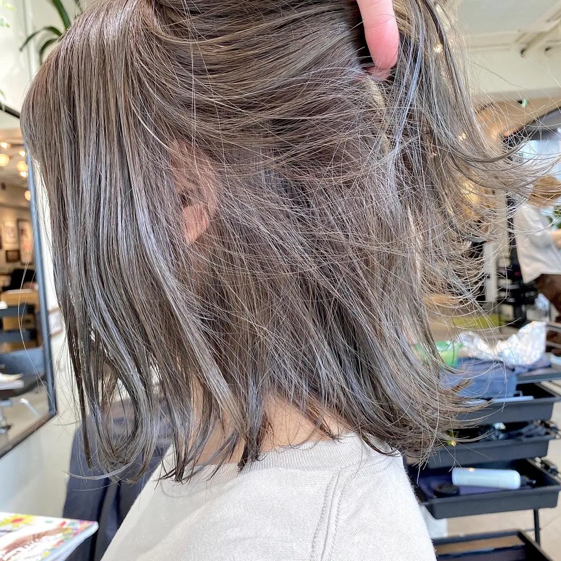 ミディアム カラー ヘアアレンジ カット ヘアカラー トリートメント ヘッドスパ 【ダメージレス施術】 【透明感】北村 拓也のヘアスタイル
