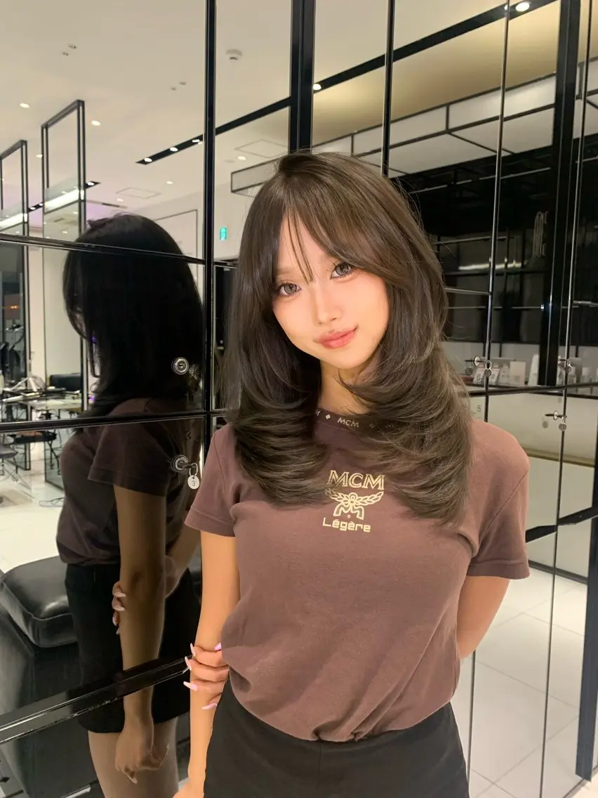 セミロング カット ヘアカラー keen吉祥寺🐆 レイヤー/NAO🩶のヘアスタイル