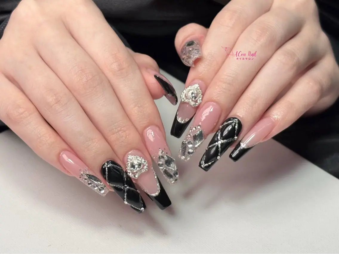 ネイル 桜ネイル 長さ出し フラワーネイル フレンチネイル ジェルネイル ハンドネイル ACon NailSalonのネイルデザイン
