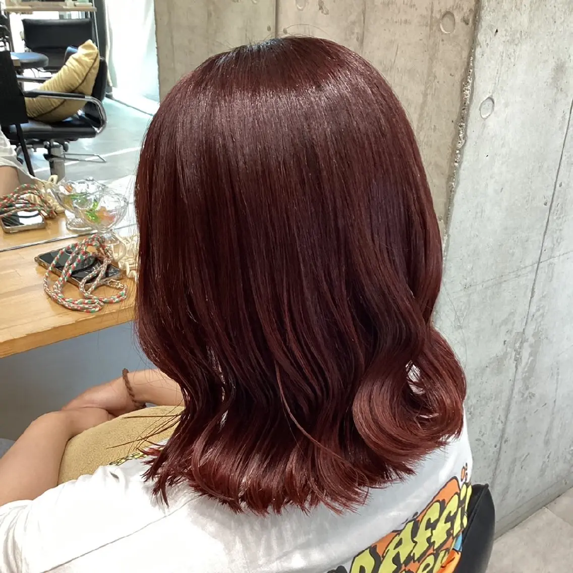 ミディアム カラー カット ヘアカラー トリートメント ヘアアレンジ/柔らか 艶カラー/AKARIのヘアスタイル