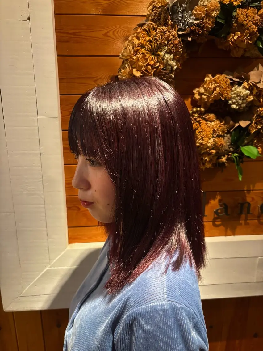 ミディアム カラー ヘアカラー トリートメント 長谷川 澄のヘアスタイル