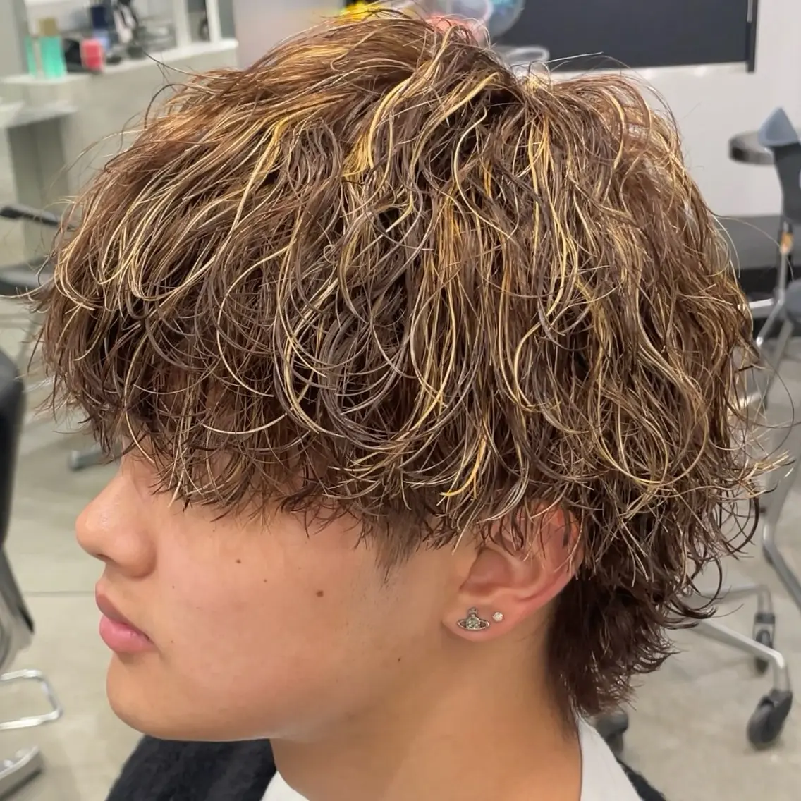 ミディアム カラー ヘアアレンジ メンズ fifth 石川 凪のヘアスタイル