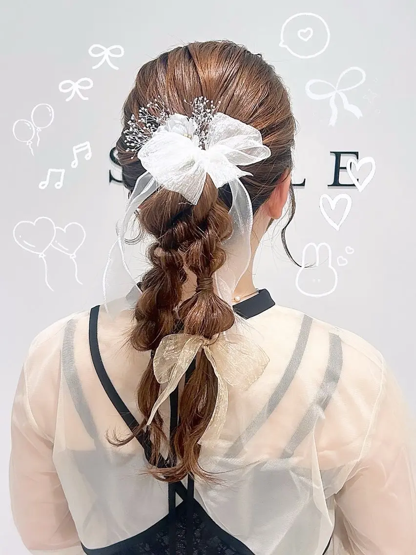 ヘアアレンジ 結婚式・ブライダル クリスマス ヘアセット ヘアセット/ミニボブ /レイヤー 山田寛菜のヘアスタイル