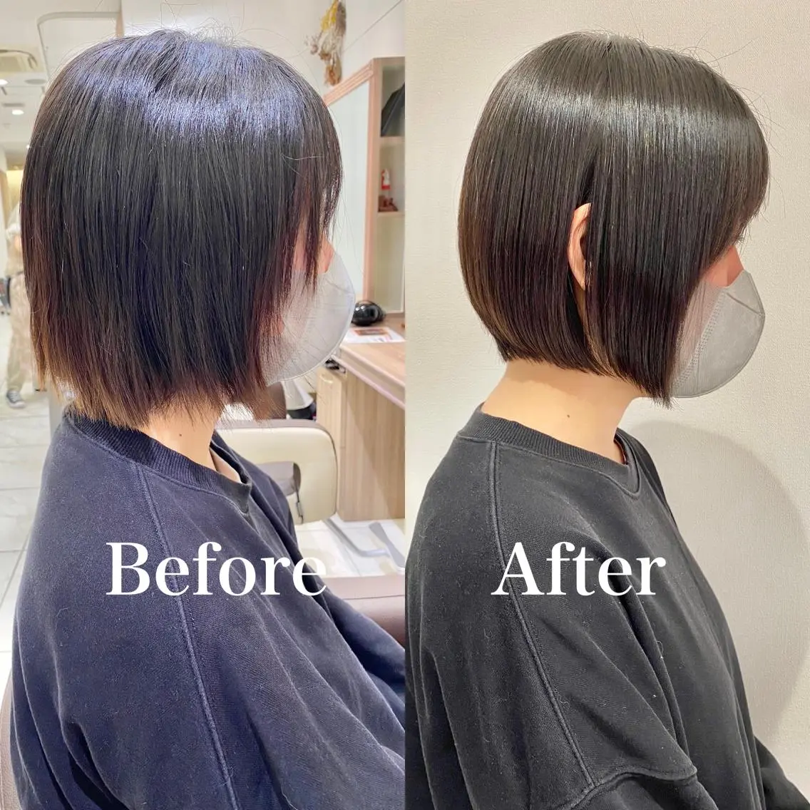ショート パーマ ボブ 縮毛矯正 寺内 紳悟のヘアスタイル