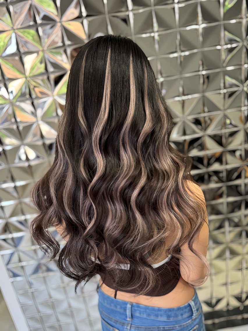 ロング カラー バレイヤージュ ブリーチ グラデーションカラー ハイライトカラー ハイトーンカラー Lovestasy 京都河原町店のヘアスタイル