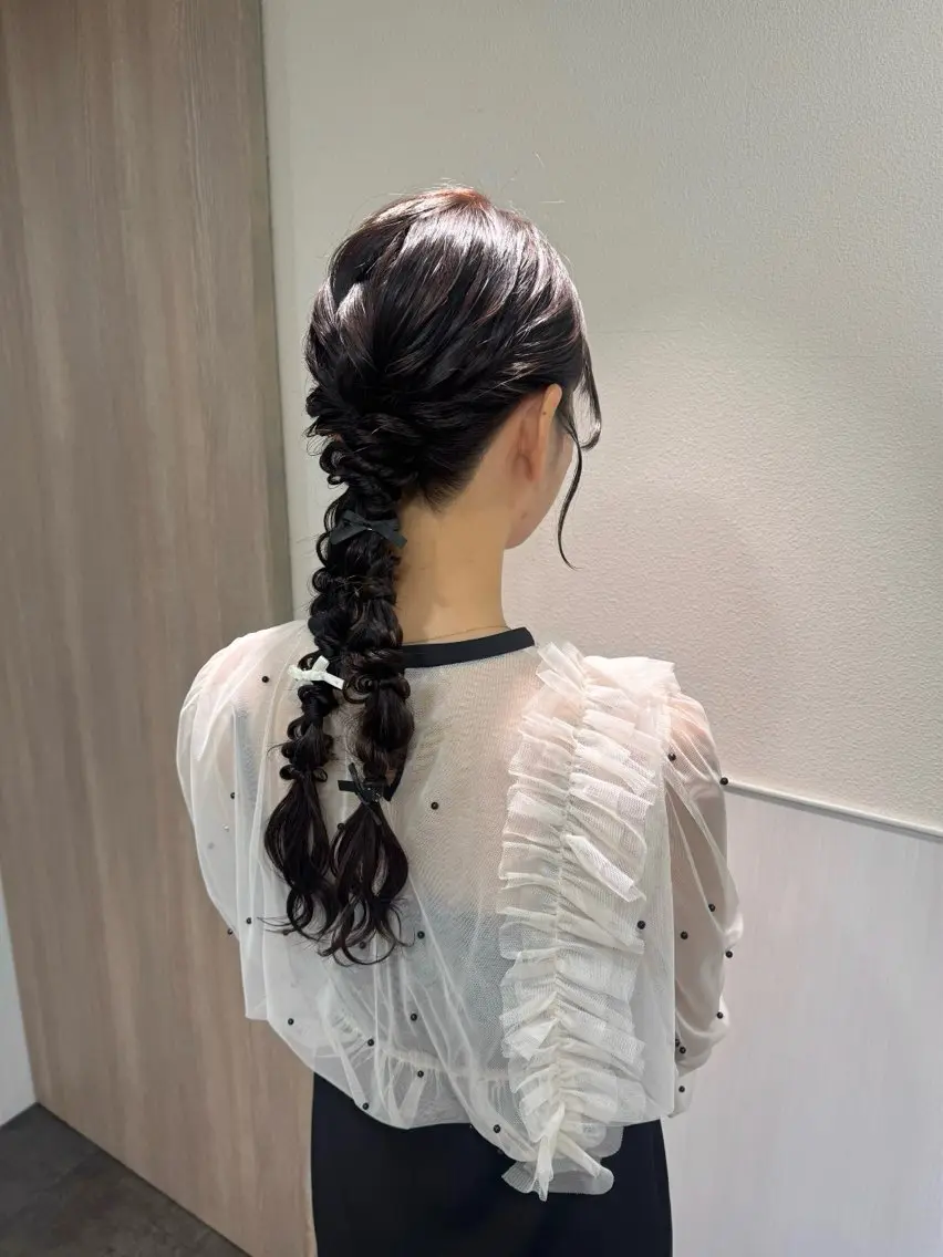 ロング カラー ヘアアレンジ ななほ⌇レイヤー カット⌇カラー🫧のヘアスタイル
