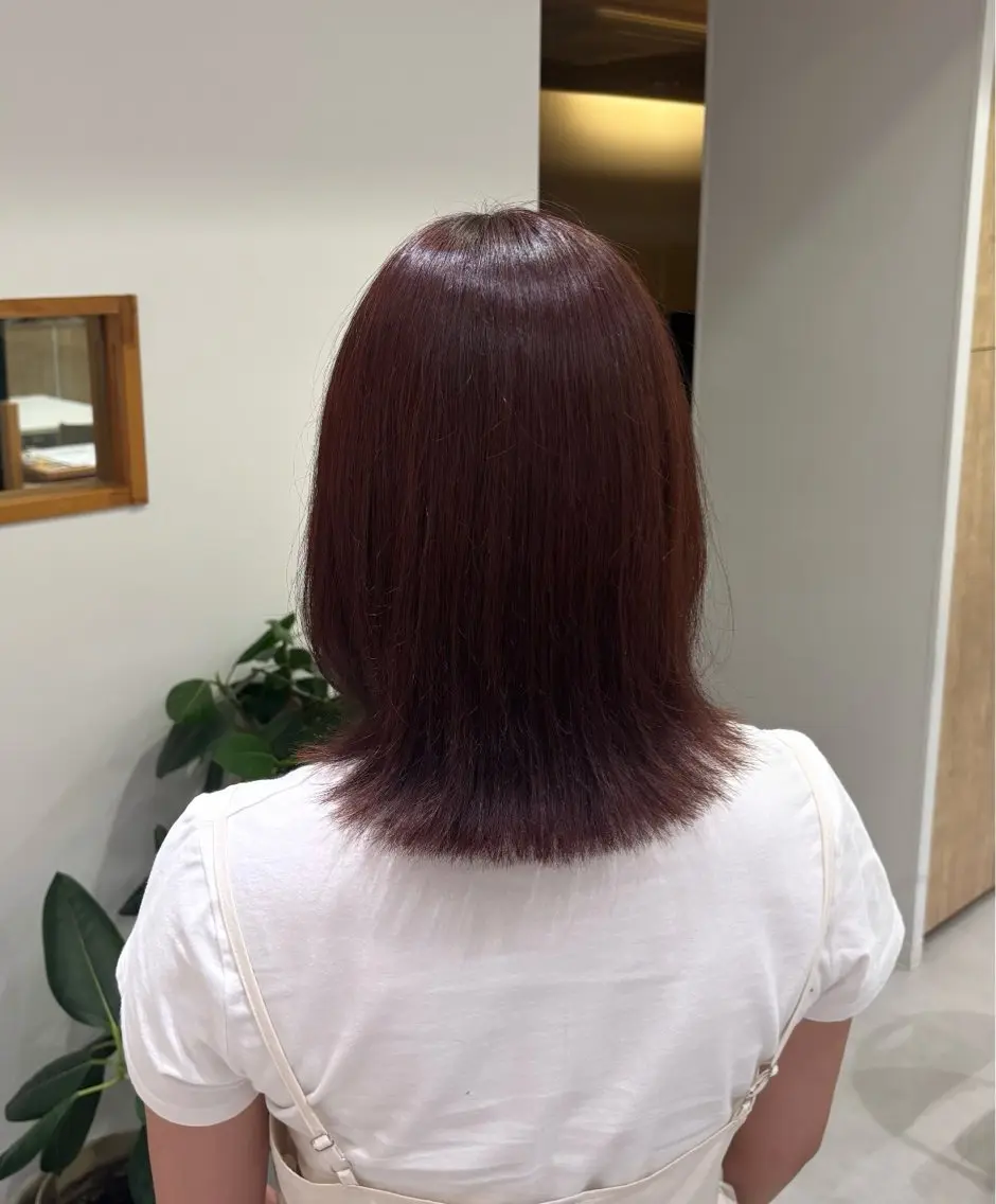 カラー ブラウンカラー カシス ヘアカラー 高谷 あうんのヘアスタイル