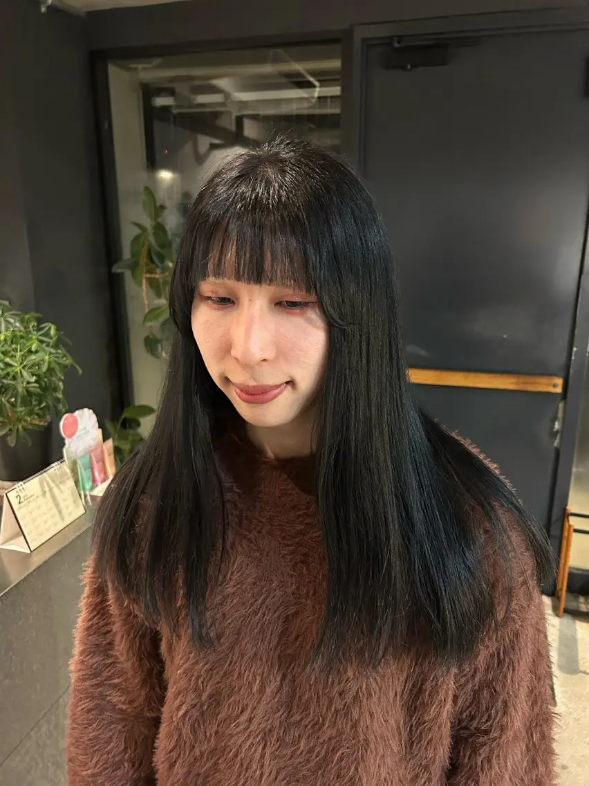 ロング トリートメント カット ヘアカラー トリートメント twig 山田 永嶋芽衣のヘアスタイル