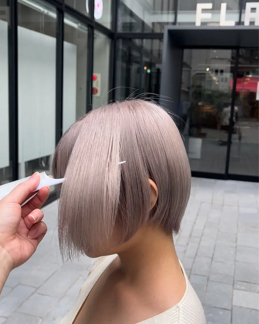 カラー ブリーチ ケアブリーチ ヘアカラー トリートメント ヘッドスパ NENE/GARTE 代官山/渋谷のヘアスタイル